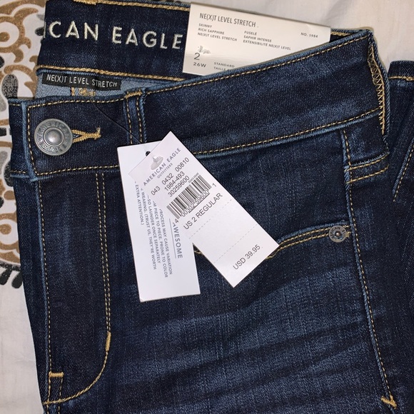 American Eagle dark wash skinny jeans - Picture 2 of 4